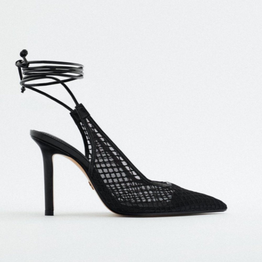 ZARA - LACE UP MESH HEELS
